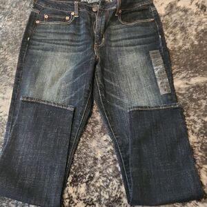 American Eagle Outfitters Blue Jeans with Distressed Details
